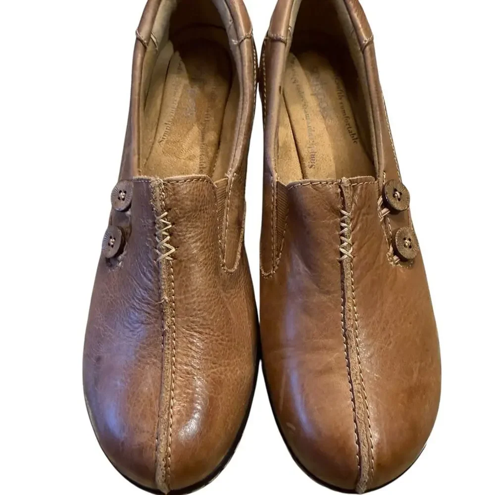 Softspots Women’s Size 10 Golden Brown Leather Slip On Loafers